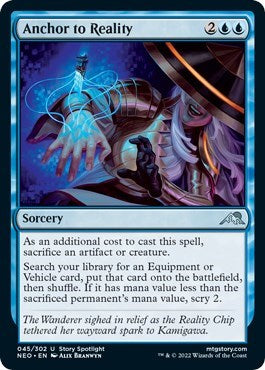Anchor to Reality (Kamigawa: Neon Dynasty) Light Play Foil