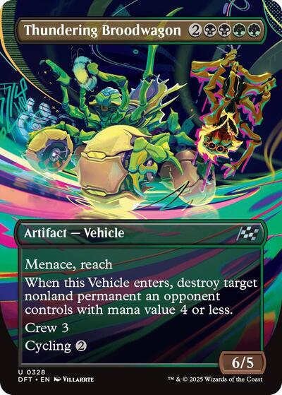 Thundering Broodwagon (Borderless) (Aetherdrift) Near Mint Foil