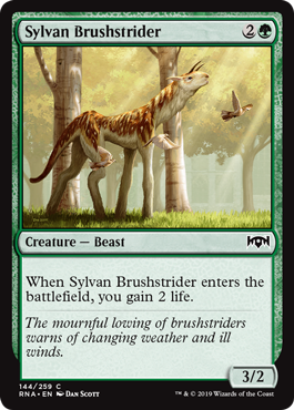Sylvan Brushstrider (Ravnica Allegiance) Light Play Foil