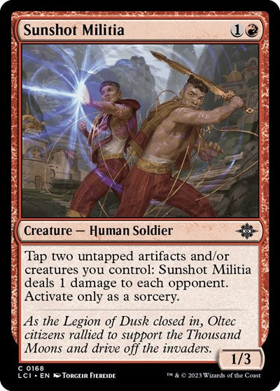 Sunshot Militia (The Lost Caverns of Ixalan) Light Play Foil