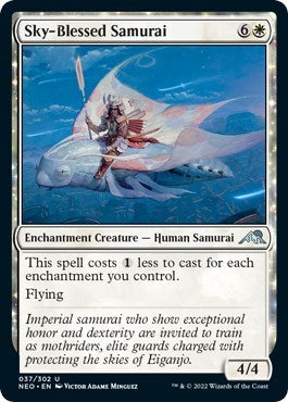 Sky-Blessed Samurai (Kamigawa: Neon Dynasty) Medium Play Foil