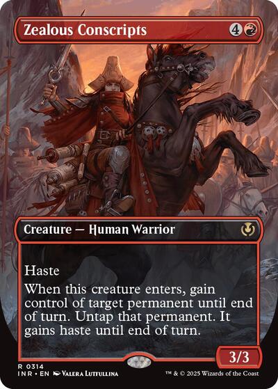 Zealous Conscripts (Borderless) (Innistrad Remastered) Near Mint Foil