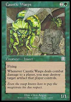 Caustic Wasps (Mercadian Masques) Medium Play