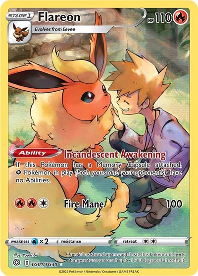 Flareon (SWSH09: Brilliant Stars Trainer Gallery) Near Mint Holofoil