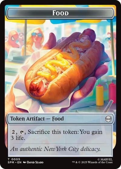 Food / Robot Double-Sided Token (Marvel's Spider-Man) Near Mint