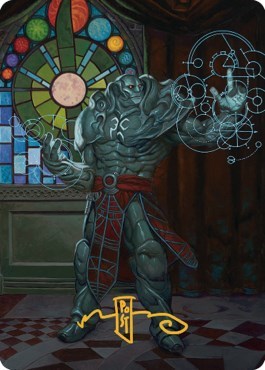 Karn, Living Legacy Art Card (2/81) (Gold-Stamped Signature) (Art Series: Dominaria United) Near Mint