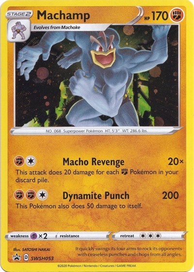 Machamp - SWSH053 (SWSH: Sword & Shield Promo Cards) Light Play Holofoil