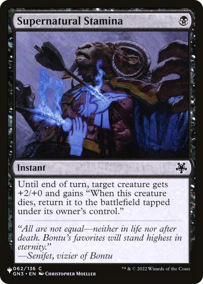 Supernatural Stamina|1|0|0.00