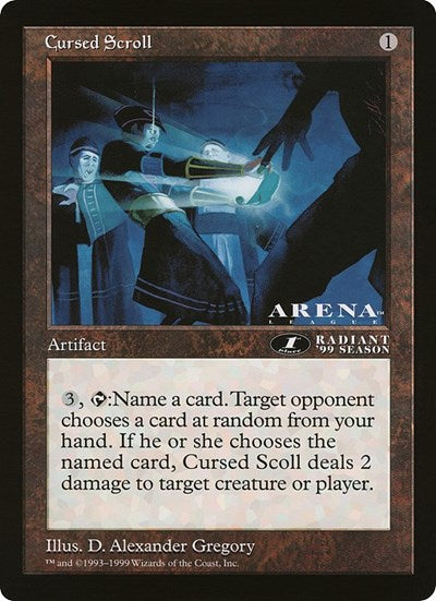 Cursed Scroll (1st Place) (Arena League) (Oversize Cards) Near Mint