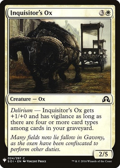 Inquisitor's Ox (Mystery Booster) Near Mint