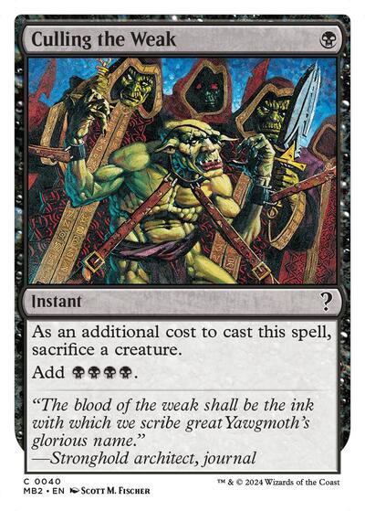 Culling the Weak (White Border) (Mystery Booster 2) Near Mint