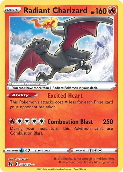 Radiant Charizard (Crown Zenith) Near Mint Holofoil