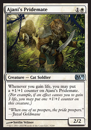 Ajani's Pridemate (Magic 2011 Core Set) Light Play Foil