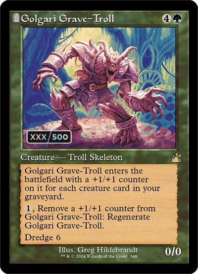 Golgari Grave Troll  Retro Frame   Serial Numbered|1|0|0.00