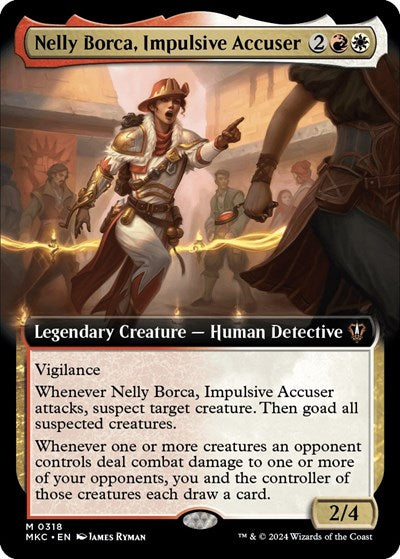 Nelly Borca, Impulsive Accuser (Extended Art) (Commander: Murders at Karlov Manor) Near Mint Foil
