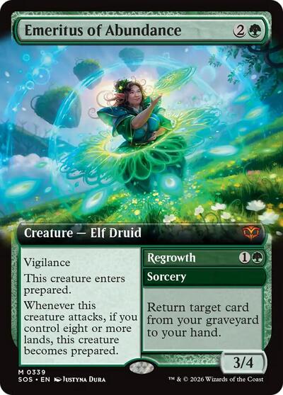 Emeritus of Abundance (Extended Art) (Secrets of Strixhaven) Light Play Foil