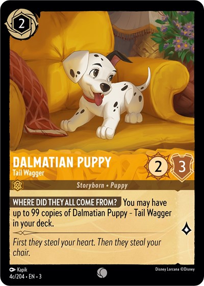 Dalmatian Puppy - Tail Wagger (4c/204) (Into the Inklands) Near Mint