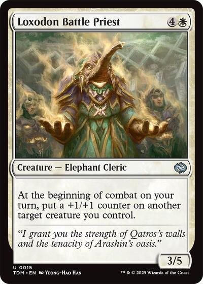 Loxodon Battle Priest (Tarkir: Dragonstorm) Light Play Foil