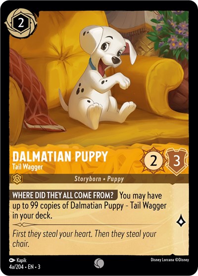 Dalmatian Puppy - Tail Wagger (4a/204) (Into the Inklands) Near Mint Cold Foil