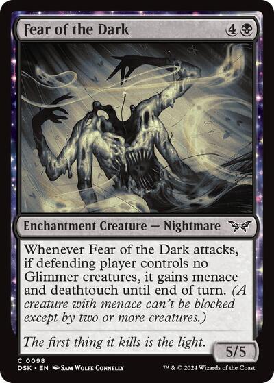 Fear of the Dark (Duskmourn: House of Horror) Light Play Foil