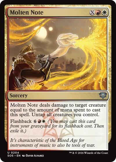 Molten Note (Secrets of Strixhaven) Light Play Foil