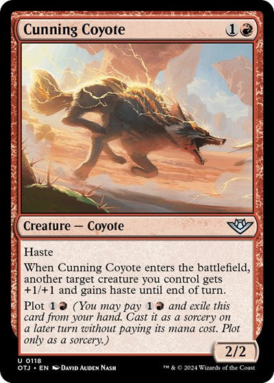 Cunning Coyote (Outlaws of Thunder Junction) Light Play Foil
