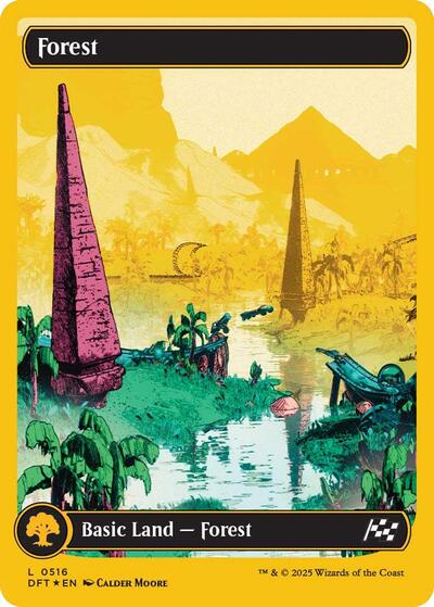 Forest (0516) (First-Place Foil) (Aetherdrift) Light Play Foil