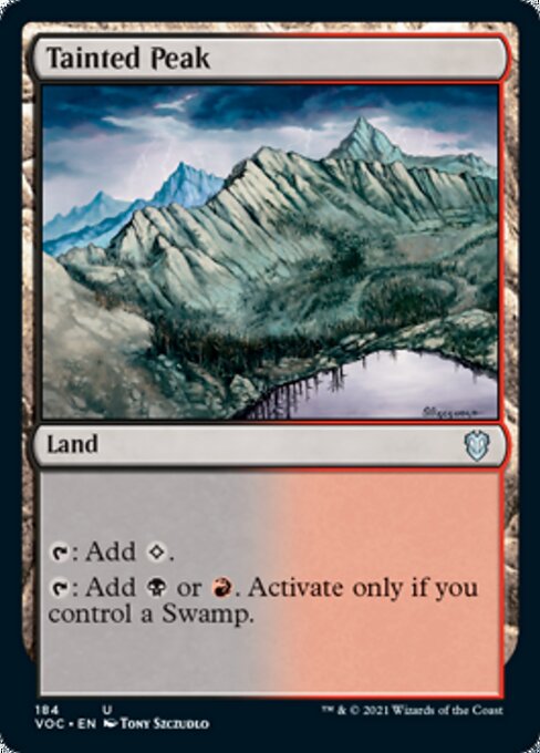 Tainted Peak (Commander 2021 Crimson Vow) Light Play