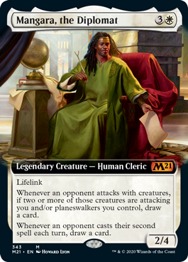 Mangara, the Diplomat (Extended Art) (Magic 2021 Core Set) Near Mint Foil