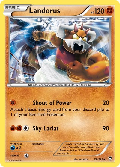 Landorus (XY - Furious Fists) Light Play Holofoil