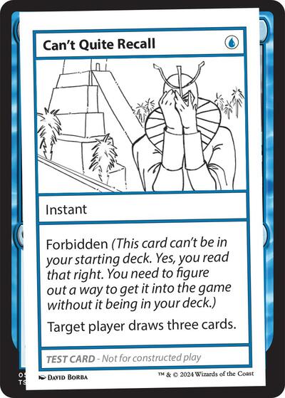 Can't Quite Recall (Mystery Booster 2 Playtest Cards) Near Mint