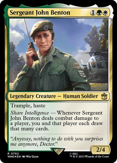 Sergeant John Benton (Surge Foil) (Universes Beyond: Doctor Who) Near Mint Foil
