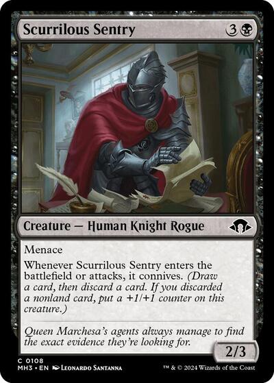 Scurrilous Sentry (Modern Horizons 3) Light Play Foil