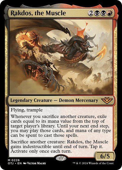 Rakdos, the Muscle (Outlaws of Thunder Junction) Light Play Foil