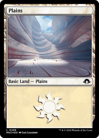 Plains (0498) (Ripple Foil) (Modern Horizons 3) Medium Play Foil