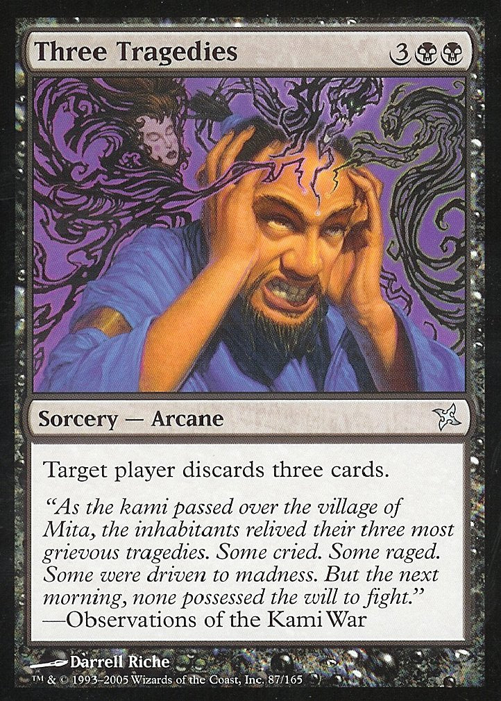 Three Tragedies (Betrayers of Kamigawa) Medium Play Foil