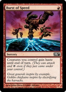 Burst of Speed (Magic 2010 Core Set) Heavy Play Foil