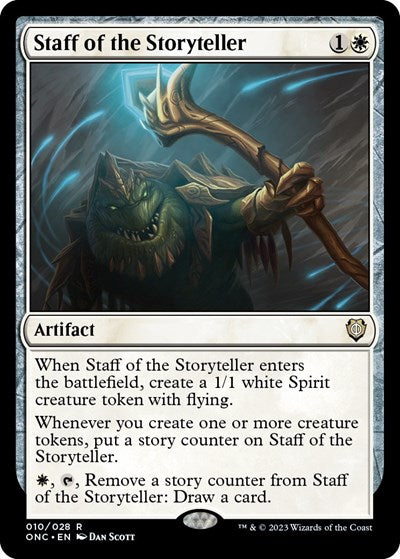Staff of the Storyteller (Commander: Phyrexia: All Will Be One) Light Play