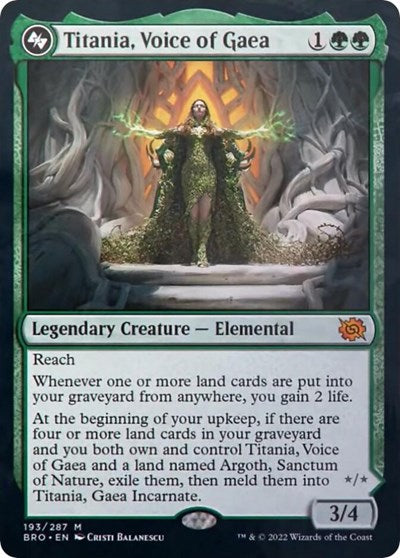 Titania, Voice of Gaea (The Brothers' War) Medium Play Foil