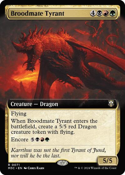 Broodmate Tyrant (Extended Art) (Commander: Modern Horizons 3) Light Play