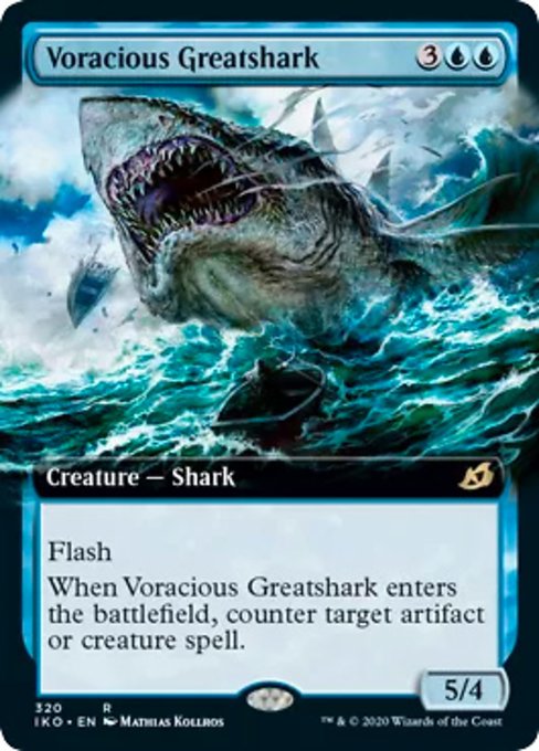 Voracious Greatshark (Extended Art) (Ikoria: Lair of Behemoths) Light Play Foil