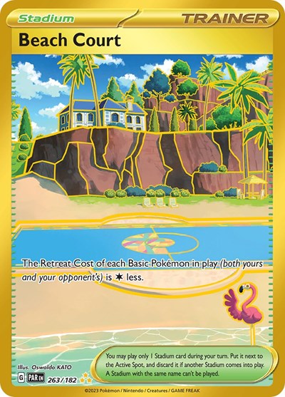 Beach Court - 263 (Scarlet and Violet: Paradox Rift) Near Mint Holofoil