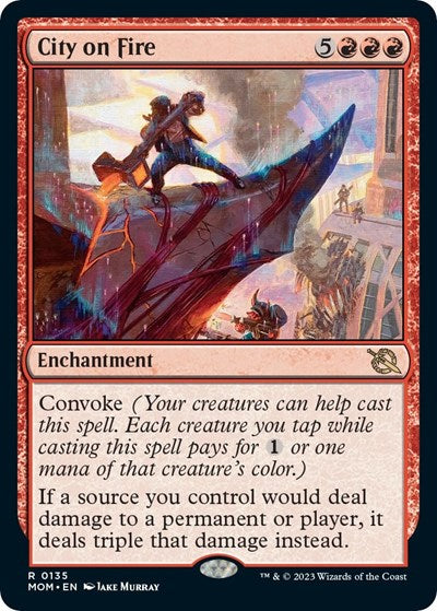 City on Fire (March of the Machine) Light Play Foil