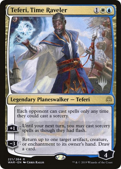 Teferi, Time Raveler (Promo Pack: Throne of Eldraine) Light Play Foil