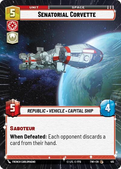 Senatorial Corvette (Hyperspace) (Twilight of the Republic) Near Mint Foil