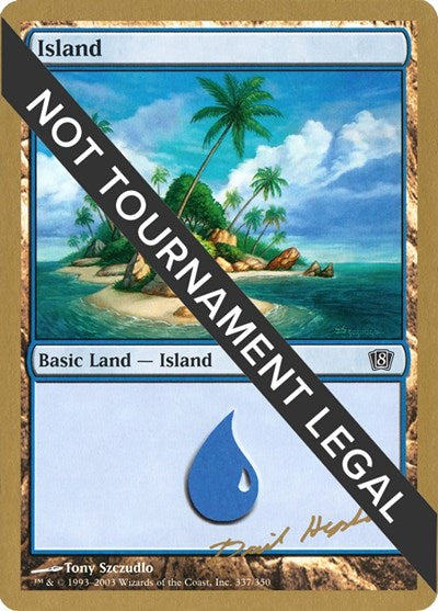 Island (337) - 2003 Daniel Zink (8ED) (World Championship Decks) Medium Play