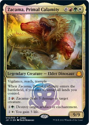 Zacama, Primal Calamity (Promos: Judge) Medium Play Foil