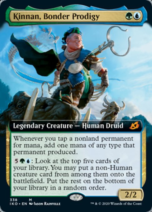 Kinnan Bonder Prodigy (Extended Art) (Ikoria: Lair of Behemoths) Light Play Foil