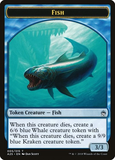 Fish Token (005) (Masters 25) Medium Play