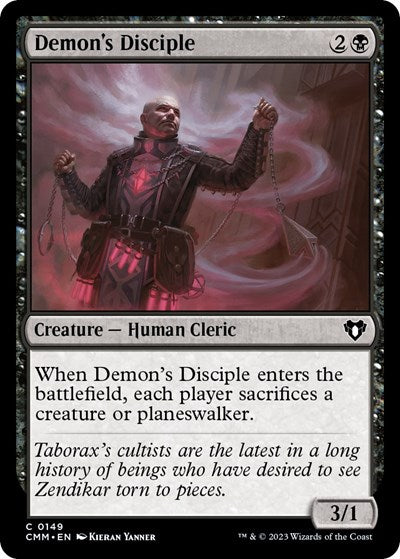 Demon's Disciple (Commander Masters) Near Mint Foil